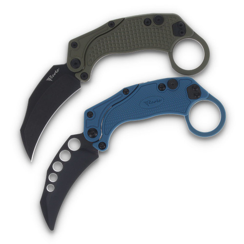 Reate Exo-K Gravity Knife (Black PVD  Green Anodized)