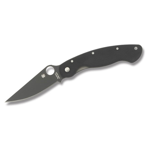 Spyderco Military Black Blade Black G-10 Handles