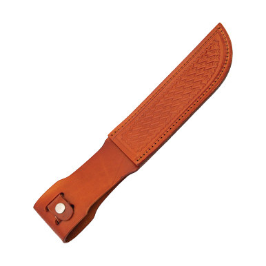 Straight 7-Inch Brown Leather Knife Sheath