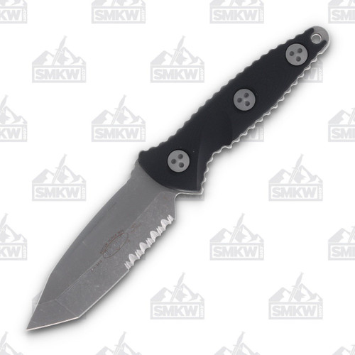 Microtech Socom Alpha Mini Fixed Blade Knife (T/E Stonewash P/S | Black G-10)