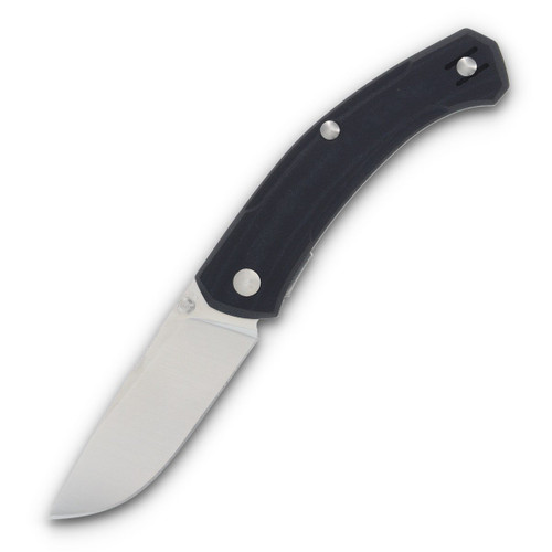 GiantMouse Ace Iona V2 Linerlock Folding Knife (Satin Magnacut  Black Linen Micarta)