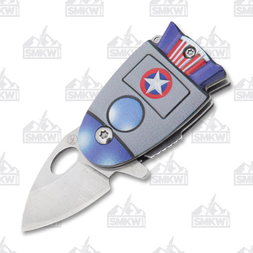 Novelty Knife Co. Cosmic American Rocket Ship 1in Drop Point Knife