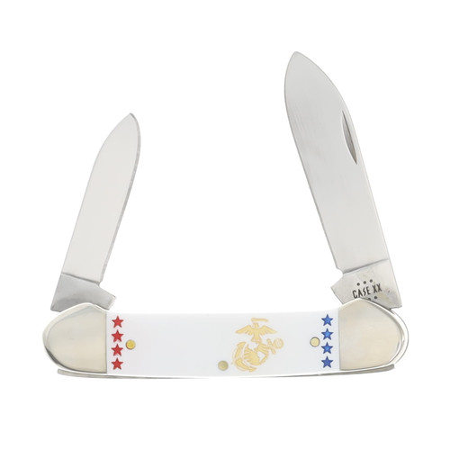 Case USMC® - Embellished Smooth White Synthetic Canoe (42131 SS) CA13205