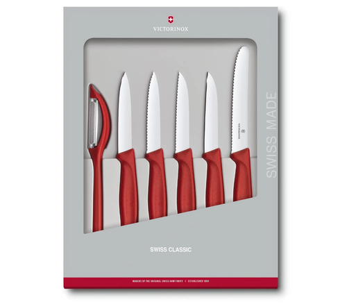 Victorinox Swiss Classic 3.25 Serrated Paring Knife (Red)