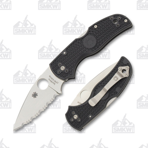 Spyderco Native 5 Folding Knife 2.95in Serrated Satin Drop Point 1