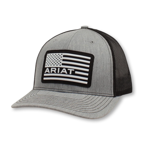 Ariat Grey Flag Snap Back Cap