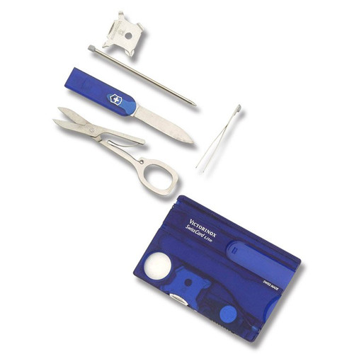 Victorinox SwissCard Lite Pocket Tool Translucent Sapphire