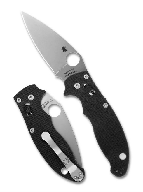 Spyderco Manix 2 Ball Bearing Lock Folding Knife Satin MagnaMax/Black G-10 SPC101GP2