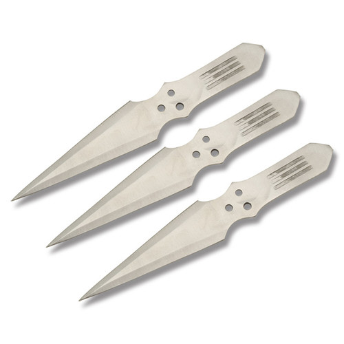 3pc Double-Edged Throwing Knife Set with Nylon Sheath