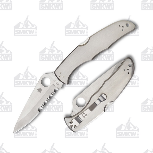 Spyderco Endura 4 Folding Knife Paritally Serrated Stainless Steel