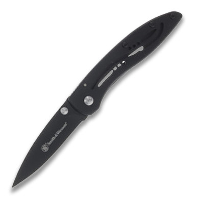 Smith and Wesson Drop Point Folding Knife 2.28in Black Oxide Blade