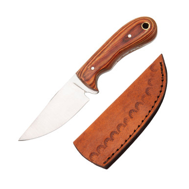 Szco Mini Hunter Fixed Blade Knife Wood Handle