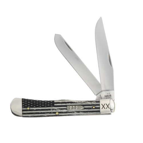 Case American Flag Natural Bone Trapper Folding Knife (Limited Edition) CA06740USF