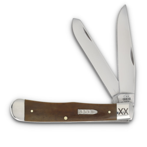 Case Smooth Antique Bone Trapper With XX Bullet Shield CA10743