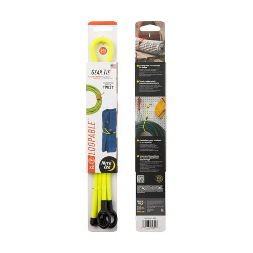 Nite Ize Gear Tie Loopable Twist Tie 24in.2pk Yellow