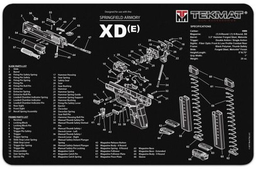 Tekmat Springfield Armory XDe Gun Cleaning Mat