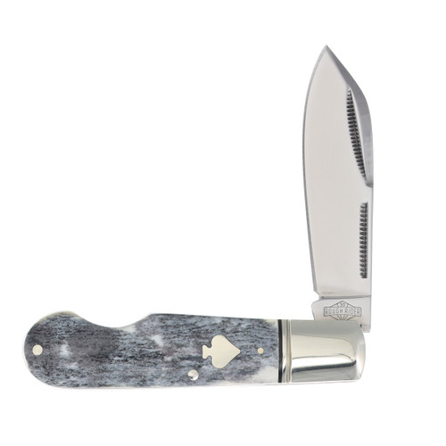 Rough Ryder Black Appaloosa 30th Anniversary Spade Shield 1-Blade EZ Open Folding Knife