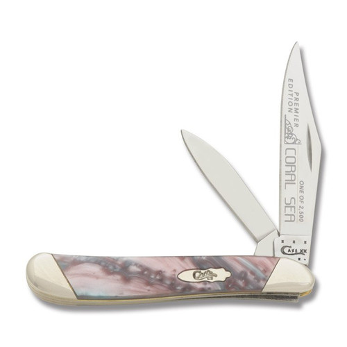 Case XX Slant Bolster Coral Sea Corelon Peanut Folding Knife CAS9220CS