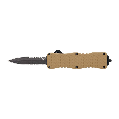 Schrade Uproar Tactical OTF Black Serrated Dagger/FDE