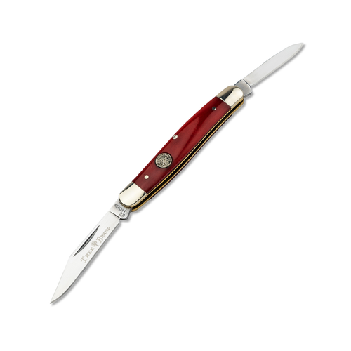 Boker Small Pen knife smooth red bone