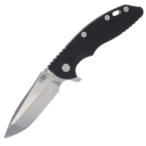 Hinderer XM-18 3.5 Framelock Folding Knife (Stonewash S45VN Spanto | Black G-10)