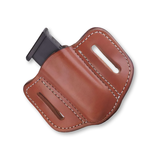1791 Gunleather MAG1.2 Single Double-Stack Magazine Belt Holster Classic Brown Leather