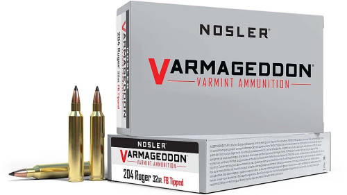 Nosler Varmageddon .204 Ruger 32 Grain 20 Rounds VG FBT