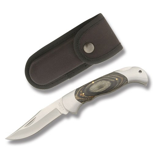 Wood Folding Hunter Knife