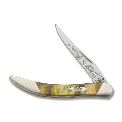 Case Slant Bolster 24 Karat Corelon Toothpick Folding Knife