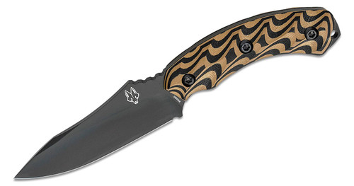 Southern Grind Jackal Black/Tan 4.75in Black Drop Point Fixed Blade