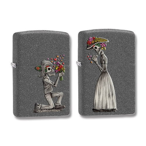 Zippo Iron Stone Couple Lighter Set ZP28987