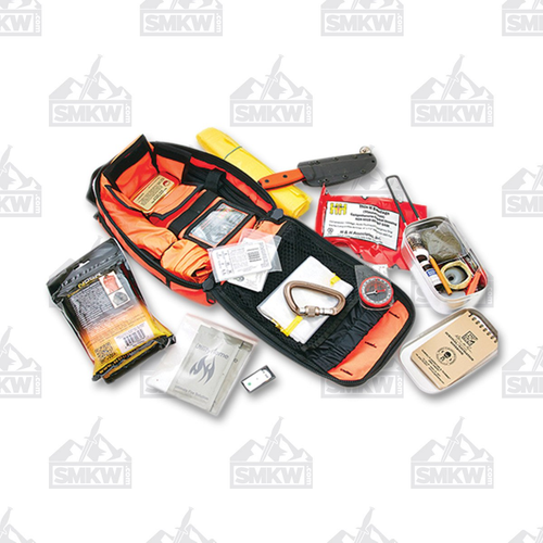 ESEE Advanced Survival Kit with Orange Bag Model ESEE-ADVANCED-KIT-OR