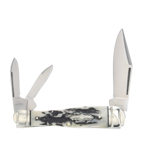 Rough Ryder Black Stag Whittler Bone