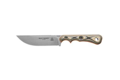 TOPS Muley Skinner Fixed Blade Knife 4.5 Inch Plain Tumbled Drop Point