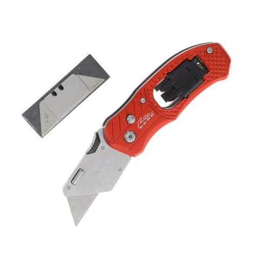 Rite Edge Button Lock Box Cutter Anodized Aluminum Handle 211231