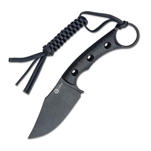 Civivi Midwatch Burlap Micarta Black 3.39IN Stonewashed CLIP POINT