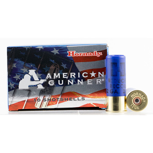 Hornady American Gunner 12 Gauge Shotgun Ammo Reduced Recoil 2.75in 1oz 00 Buckshot 