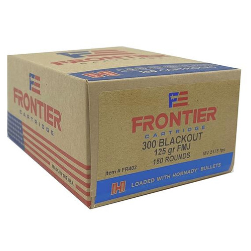Hornady Frontier .300 BLK 125gr FMJ Lake City Brass 150rd Box