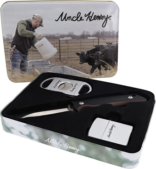 Uncle Henry Fixed Blade/Cigar Cutter/Lighter Combo