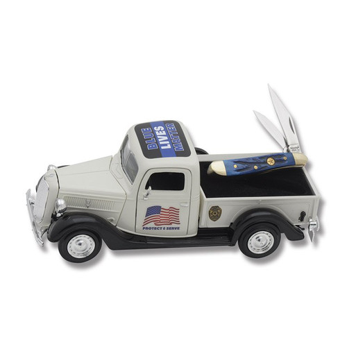Frost Blue Lives Matter Folding Knife and Truck Set FRPUBLM