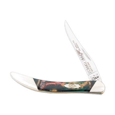 Case XX Slant Bolster Rain Forest Corelon Small Texas Toothpick Folding Knife