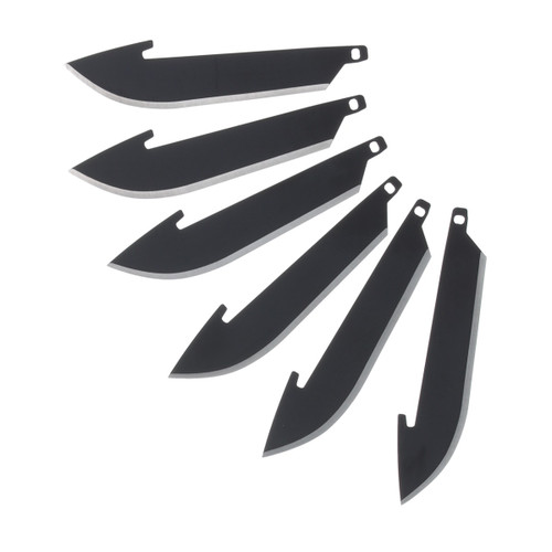 Outdoor Edge 2.2" Drop Point Blade Pack (Black  6 Blades)