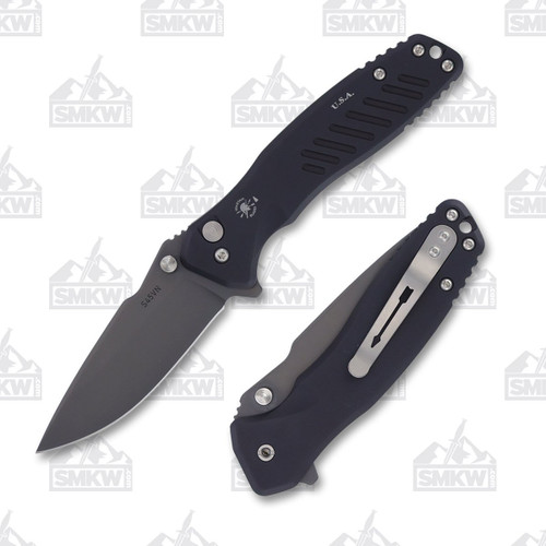 Spartan Pallas Folding Knife 3.75in Plain Black PVD Drop Point 1