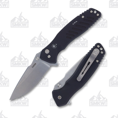 Spartan Pallas Folding knife 3.75in Plain Stonewash Drop Point 1