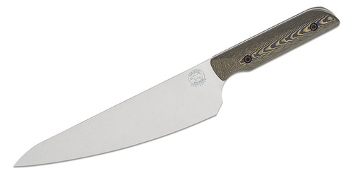 White River Liong Mah 7.50in Chef Knife Maple and Black Richlite Handle