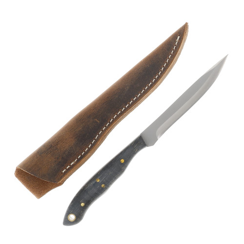 Woody Handmade Knives Epoch Nomad Grey 4.5in Chisel Point Fixed Blade WHM502