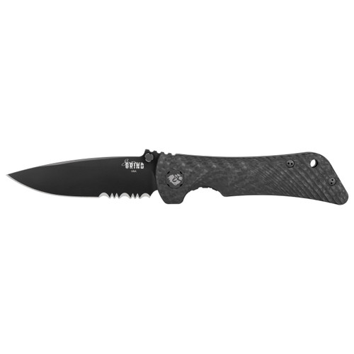 Southern Grind Spider Monkey CF 3.25in Black Serrated Drop Point Blade