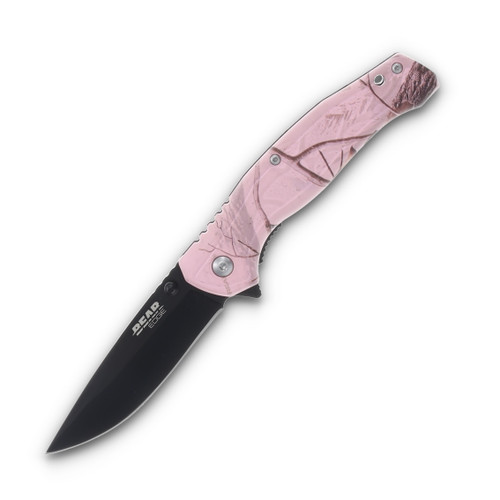 Bear & Son Brisk 2.0 4.5" AO Folding Knife Realtree Edge Pink Camo