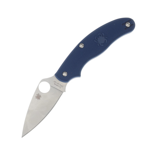 Spyderco UK Penknife Lightweight Folding Knife Cobalt Blue 2.95in Stain Blade SPC94PCBL