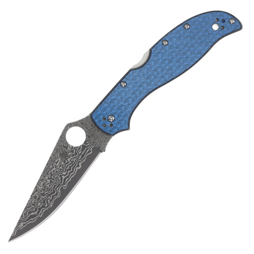 Spyderco Stretch 2 XL Sprint Run Lockback Folding Knife (Damascus | Nishijin Glass Fiber)